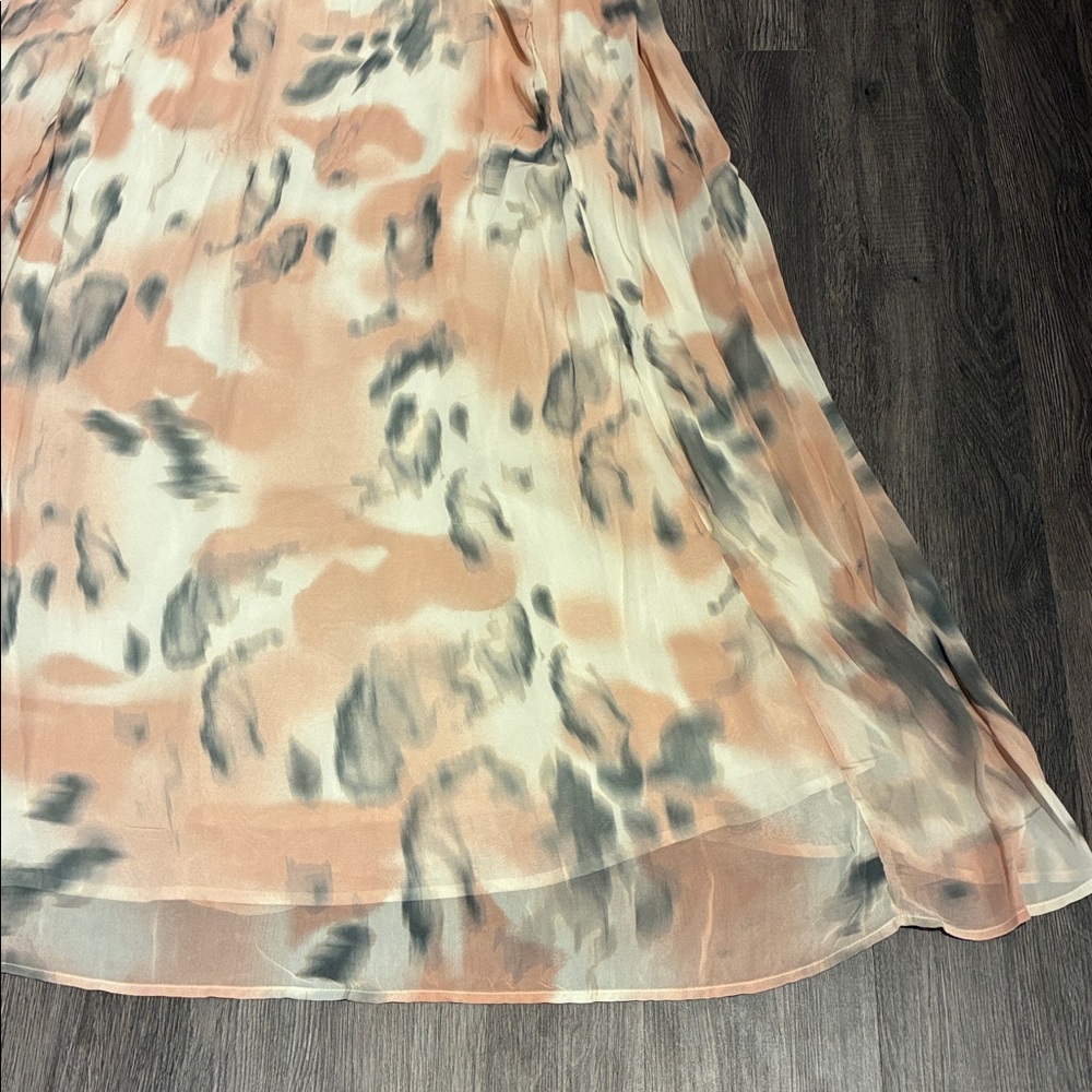 Anthropologie Blush and Gray Watercolor Halter Maxi Dress - Picture 12 of 16